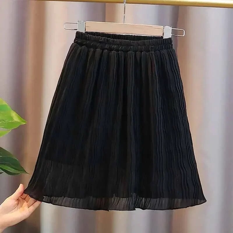 Black Chiffon Midi Skirt - VHANNA Kids Online Store